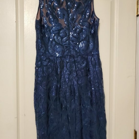 Ralph Lauren Evening tea-length sequin cocktail dress - Picture 2 of 3